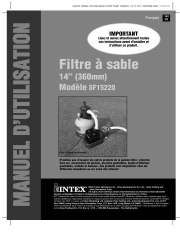 Manuel du propriétaire | Intex SF15220 Manuel utilisateur | Fixfr