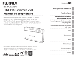 Fujifilm FinePix Z70 Manuel utilisateur