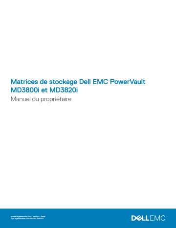 Dell PowerVault MD3820i storage Manuel du propriétaire | Fixfr