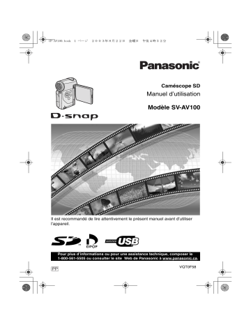 Panasonic SV AV100 Manuel utilisateur | Fixfr