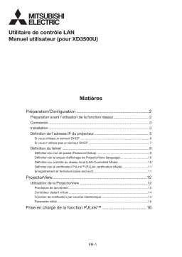 Mitsubishi XD3500U Manuel utilisateur