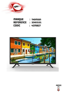 Thomson 32HD3101 Manuel utilisateur