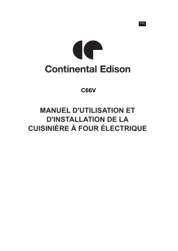 CONTINENTAL EDISON C66V Cuisinière Manuel utilisateur