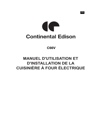 Manuel du propriétaire | CONTINENTAL EDISON C66V Cuisinière Manuel utilisateur | Fixfr