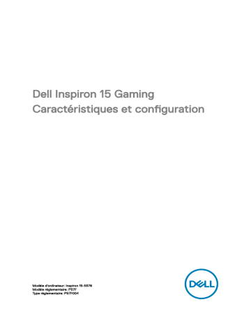 Dell Inspiron 15 Gaming 5576 laptop Guide de démarrage rapide | Fixfr