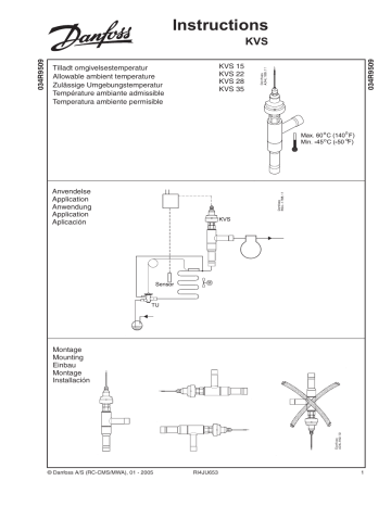 Danfoss KVS 15-35 Guide d'installation | Fixfr