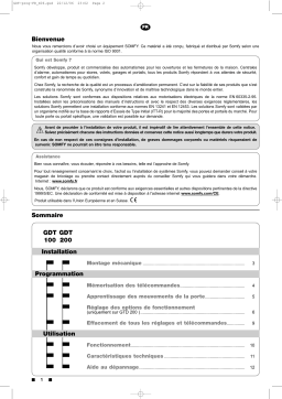 Somfy GDT 200 Manuel utilisateur