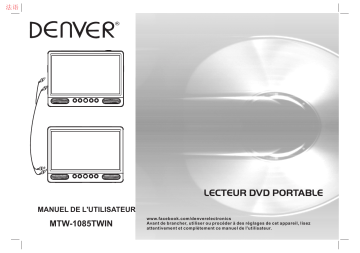 Denver MTW-1085TWIN Portable DVD player Manuel utilisateur | Fixfr