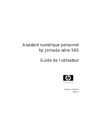 Mode d'emploi | HP Jornada 560 Série Manuel utilisateur | Fixfr