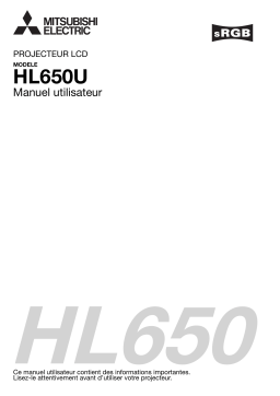 Mitsubishi HL650U Manuel utilisateur