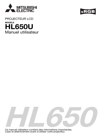 Manuel du propriétaire | Mitsubishi HL650U Manuel utilisateur | Fixfr
