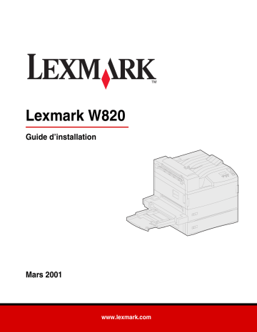 Manuel du propriétaire | Lexmark W820 Manuel utilisateur | Fixfr