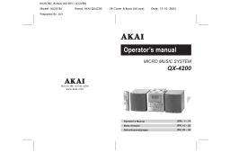 Akai QX4200 Manuel utilisateur