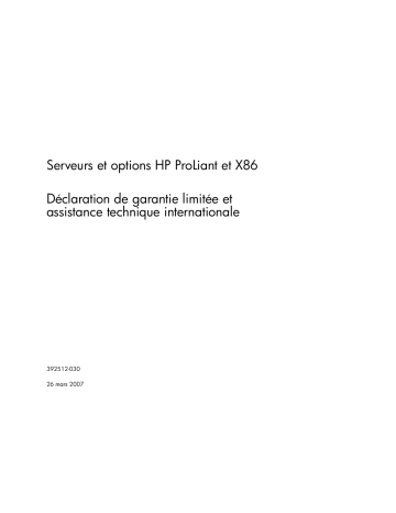 Manuel du propriétaire | HP COMPAQ PROLIANT 400 SERVER Manuel utilisateur | Fixfr