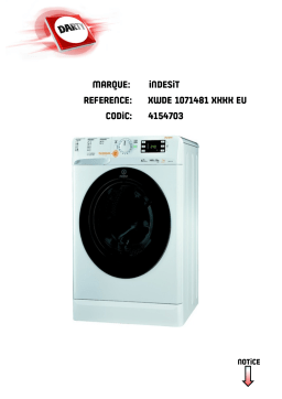 Indesit XWDE1071481XWKKK EUXWDE 1071481 XWKKK Manuel utilisateur