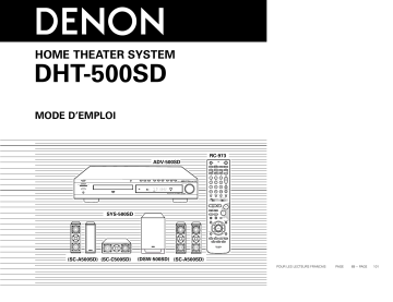 Manuel du propriétaire | Denon DHT-500S Manuel utilisateur | Fixfr