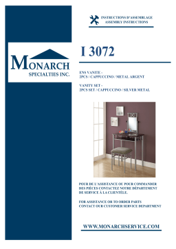 Monarch Cappuccino/Silver Metal 2-Piece Vanity Set Guide d'installation