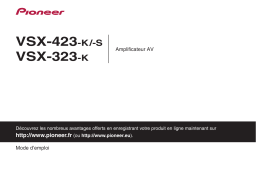 Pioneer VSX-323 Manuel utilisateur