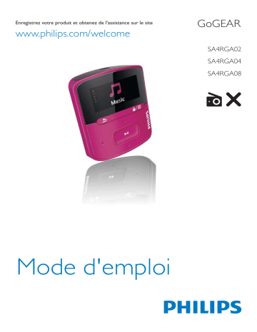 SA4RGA04 | Philips SA4RGA08 Mode d'emploi | Fixfr