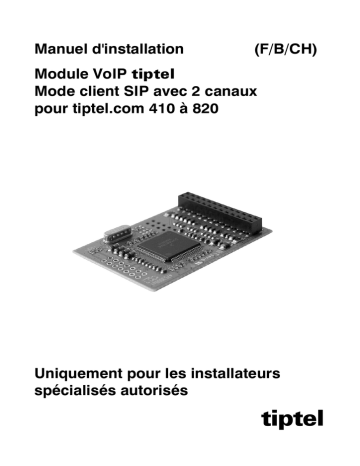 Installation manuel | Tiptel VoIP-CP 4/8 Guide d'installation | Fixfr