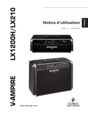 Manuel du propriétaire | Behringer LX210 Manuel utilisateur | Fixfr