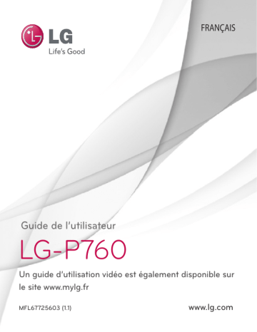 Mode d'emploi | LG Série Optimus 4X HD free mobile Manuel utilisateur | Fixfr