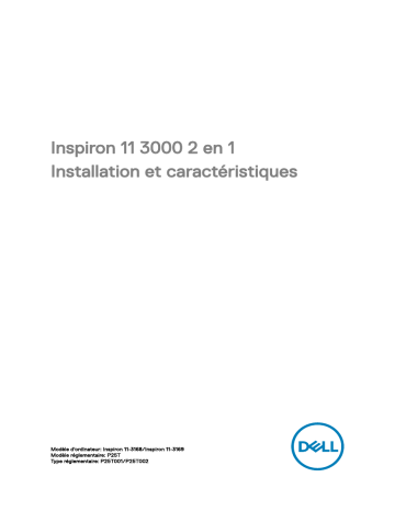 Dell Inspiron 11 3169 laptop Guide de démarrage rapide | Fixfr