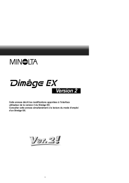 Minolta DIMAGE EX Manuel utilisateur
