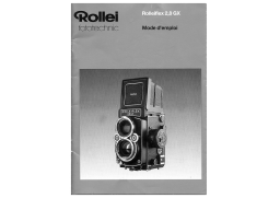 Rollei Rolleiflex 2,8GX Mode d'emploi