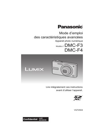 DMC F4 | Panasonic DMC F3 Mode d'emploi | Fixfr