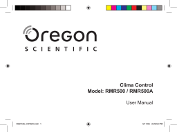 Oregon Scientific RMR500A Manuel utilisateur