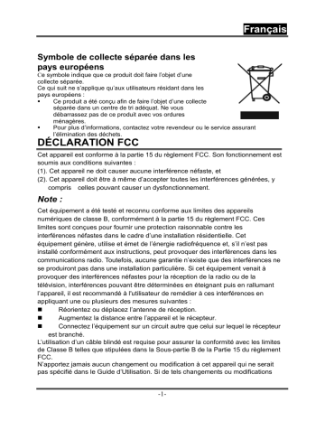 Manuel du propriétaire | Genius D1211 Manuel utilisateur | Fixfr