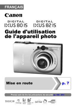 Canon IXUS 82 IS Manuel utilisateur