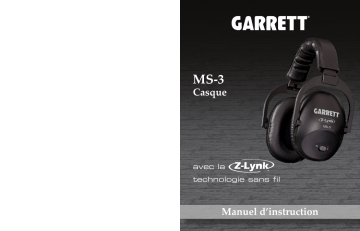 Manuel du propriétaire | GARRETT MS-3 Heaphones Manuel utilisateur | Fixfr