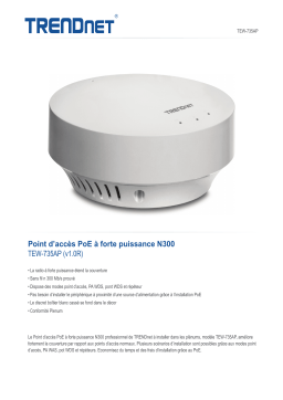 Trendnet TEW-735AP N300 High Power PoE Access Point Fiche technique