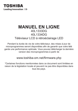 Toshiba 40L1333DG Manuel utilisateur