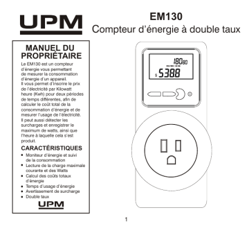 Manuel du propriétaire | UPM EM130 Manuel utilisateur | Fixfr
