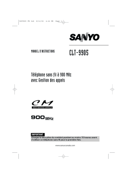 Sanyo CLT-9905 Manuel utilisateur