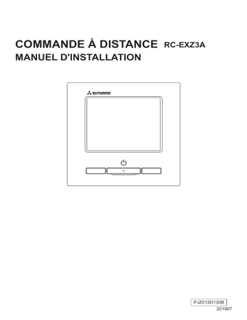 Installation manuel | Mitsubishi Heavy Industries RC-EXZ3A Guide d'installation | Fixfr