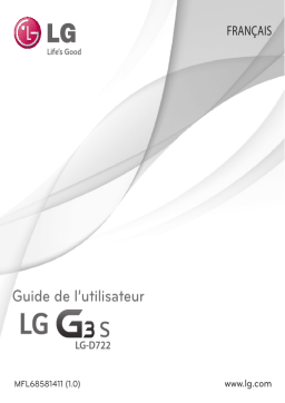 LG Série D722 orange Manuel utilisateur