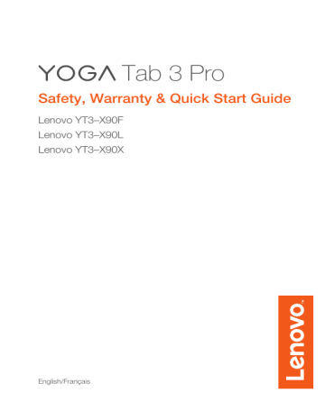 Mode d'emploi | Lenovo Yoga Tab 3 Pro Manuel utilisateur | Fixfr