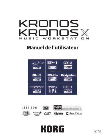 Mode d'emploi | Korg Kronos X Manuel utilisateur | Fixfr