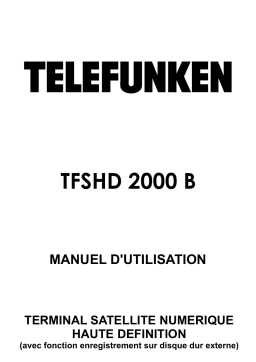 MELICONI TELEFUNKEN TFSHD 2000 B Manuel utilisateur