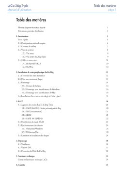 LaCie 2BIG TRIPLE RAID À 2 DISQUES Manuel utilisateur