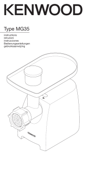 Kenwood MG360 Manuel utilisateur