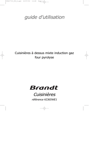 Manuel du propriétaire | Brandt KI365WE1 Manuel utilisateur | Fixfr