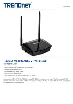 Trendnet TEW-723BRM N300 WiFi ADSL 2+ Modem Router Fiche technique