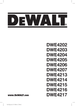 DeWalt DWE4207K Mode d'emploi