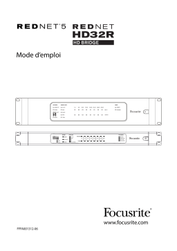 Focusrite Pro RedNet 5 Mode d'emploi