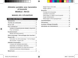 Oregon Scientific ALTIMETRE-BAROMETRE DE POCHE FORMAT MOUSQUETON Manuel utilisateur